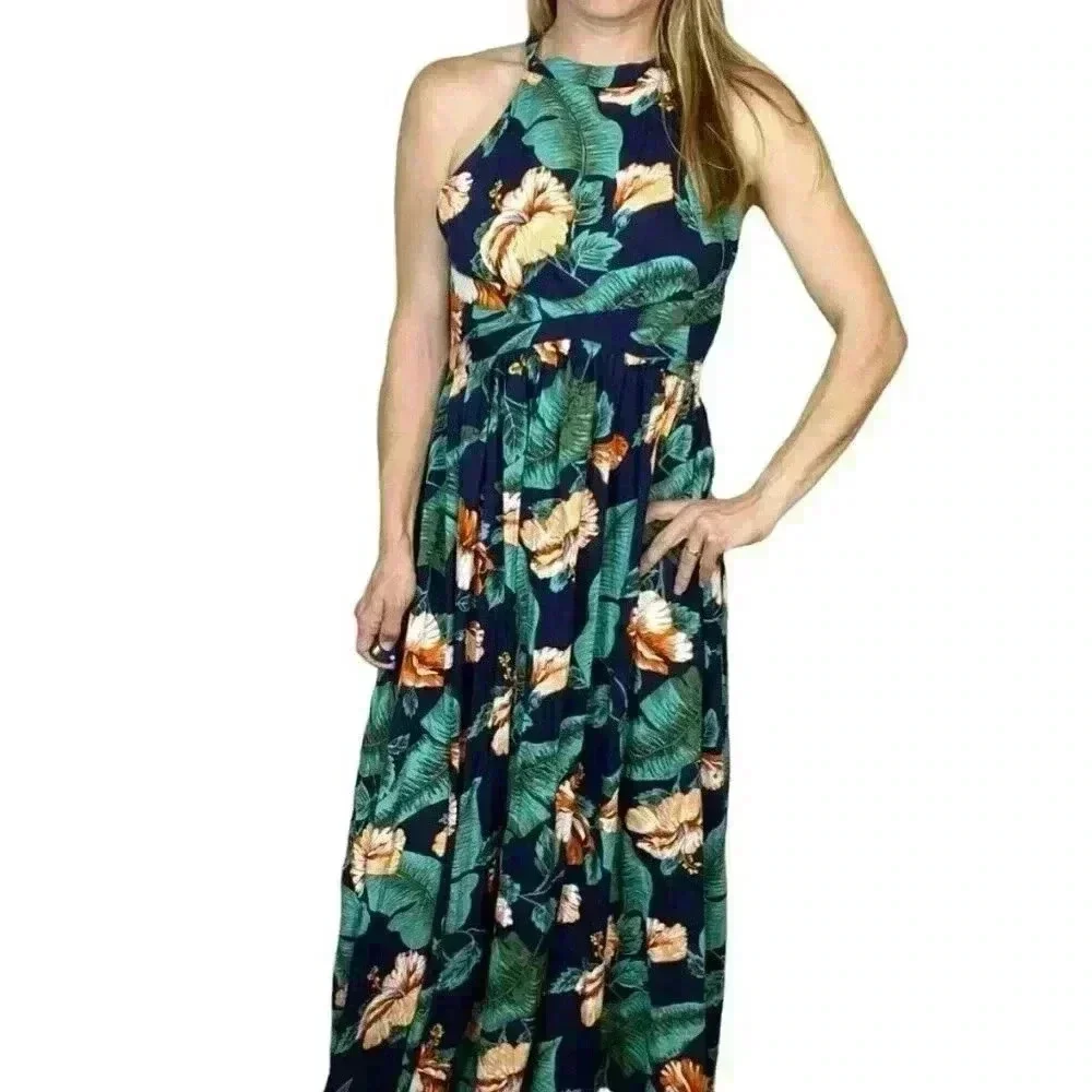 Lulus Temptation Island Floral Maxi Dress Size Small Wedding Summer Temptation